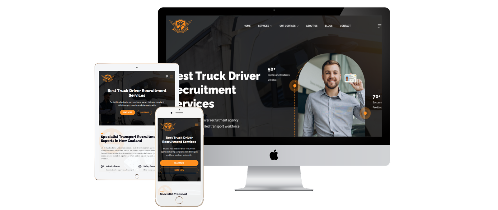Driving school website in the United Kingdom with online lesson booking.